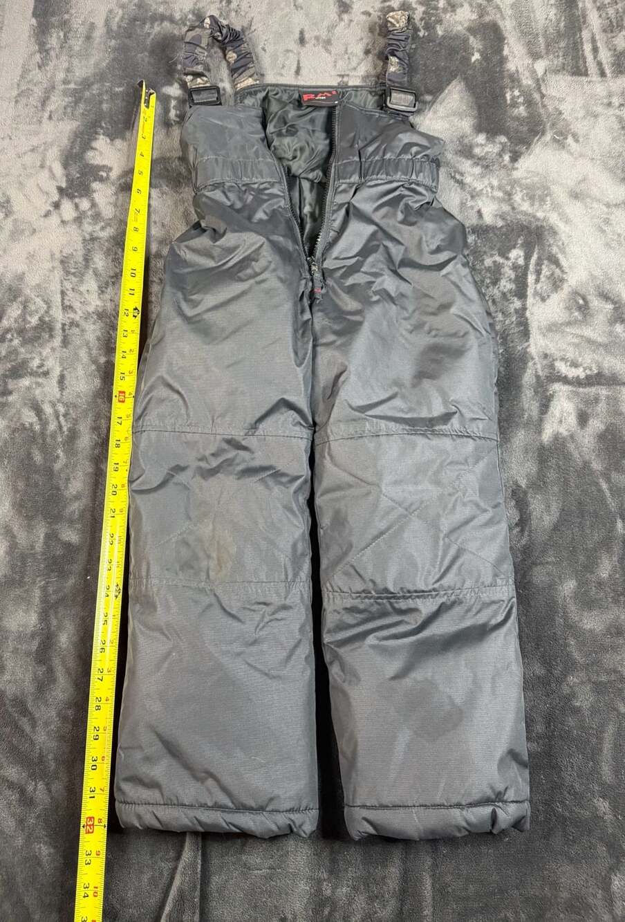 Kids RM Sport Snow Bib Overalls Gray Winter Ski Pants#102